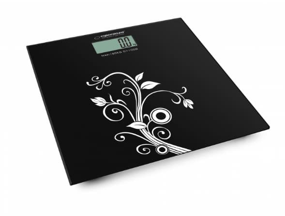 Esperanza EBS003, Elektronisk personvekt, 180 kg, kg,lb,st, firkant, Svart, Hvit, Herdet glass