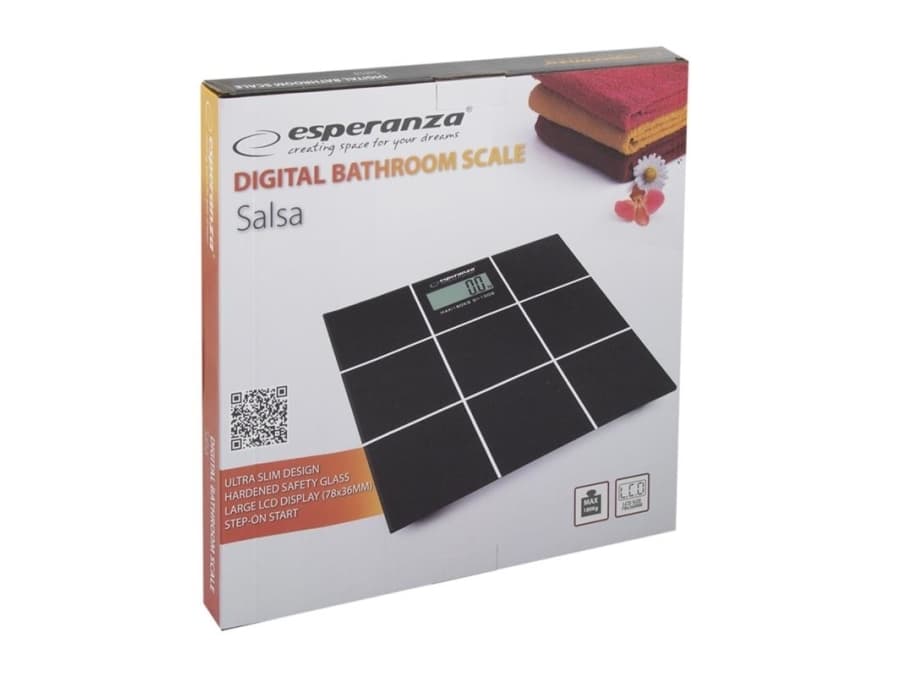 ESPERANZA EBS004 - 5901299914052 Esperanza EBS004 SALSA - Bathroom Scales - BLACK