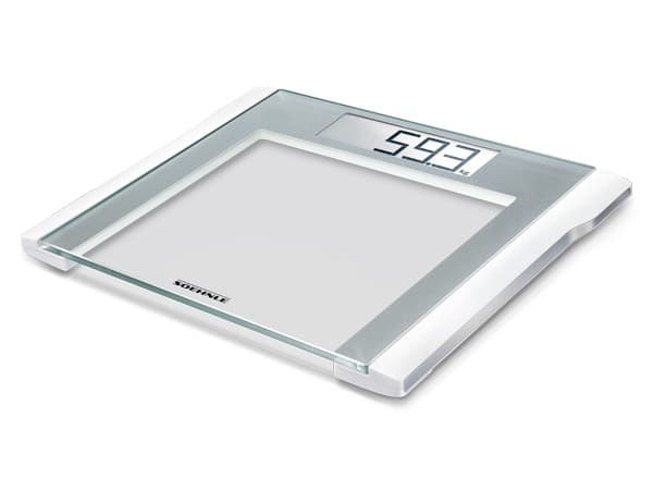 Soehnle Comfort 200, Elektronisk personvåg, 180 kg, 100 g, kg, lb, st, Torg, Silver, Vit
