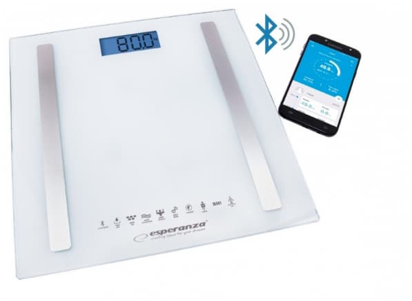 Esperanza EBS016W, Elektronisk personvåg, 180 kg, kg, Torg, Vit, 5 kg