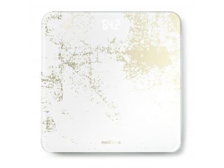 Medisana PS 436, Elektronisk personvåg, 180 kg, 0,1 g, kg,lb,st, Rektangel, Guld, Vit