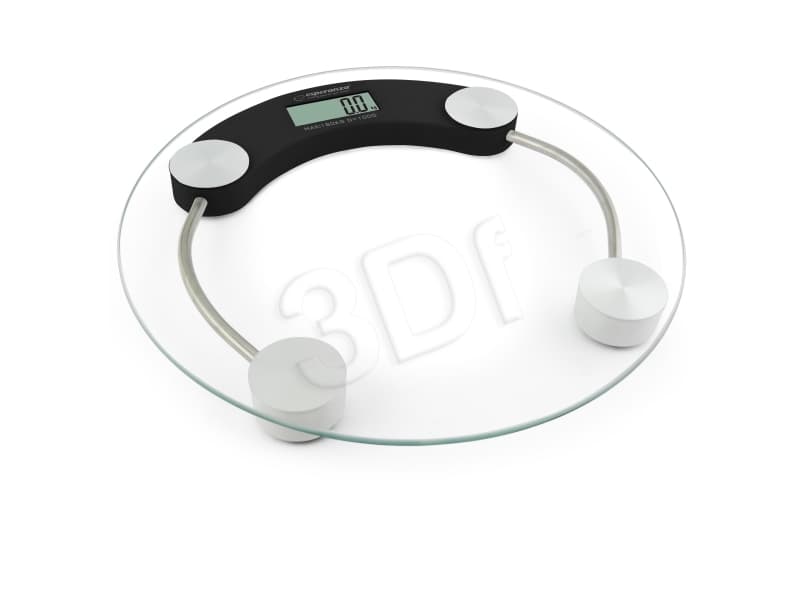 Esperanza EBS007K, Elektronisk personvekt, 180 kg, 100 g, kg,lb, Sirkel, Svart