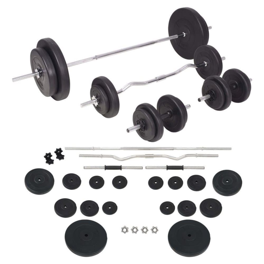vidaXL Käsi ja levypainosarja 90 kg