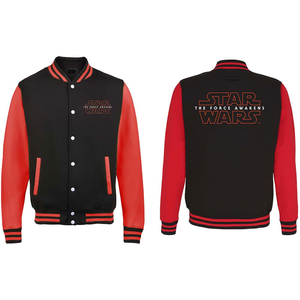 Star Wars Unisex Varsity Jacket: Episode VII Logo (Back Print) (Large)