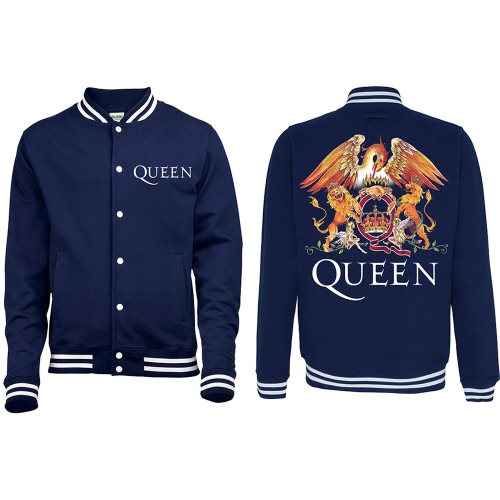 Bild av Queen Unisex Varsity Jacket: Crest (Back Print) (Large)