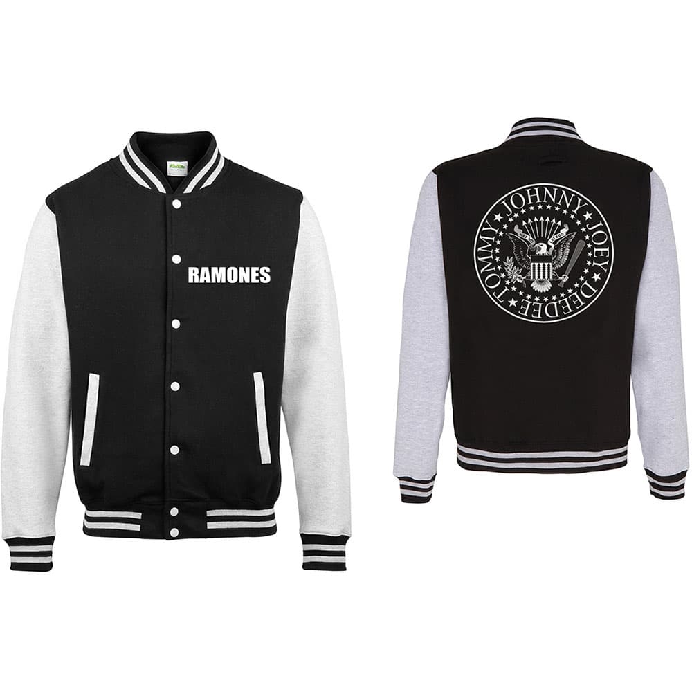 Ramones Unisex Varsity Jacket: Presidential Seal (Back Print) (X-Large)