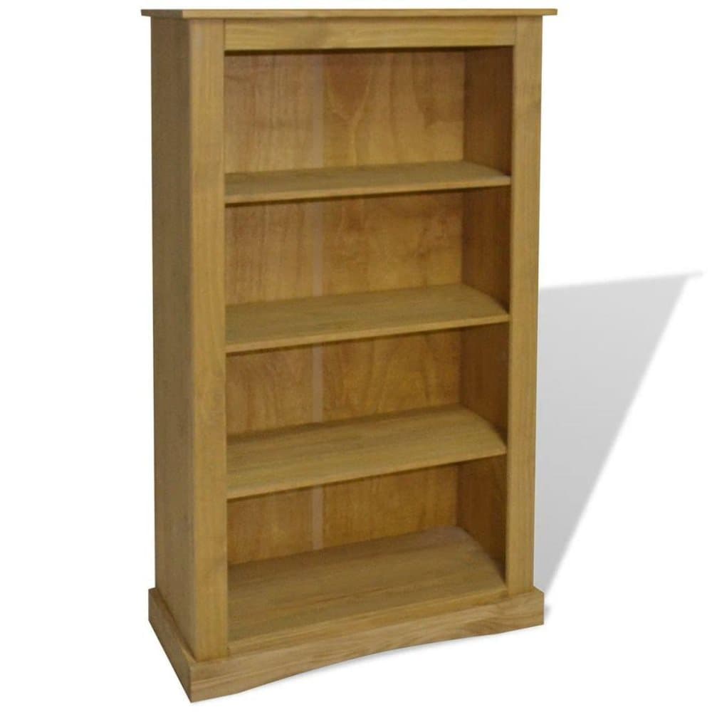 Bokhylla i mexikansk Coronastil med 4 hyllor furu 81x29x150 cm