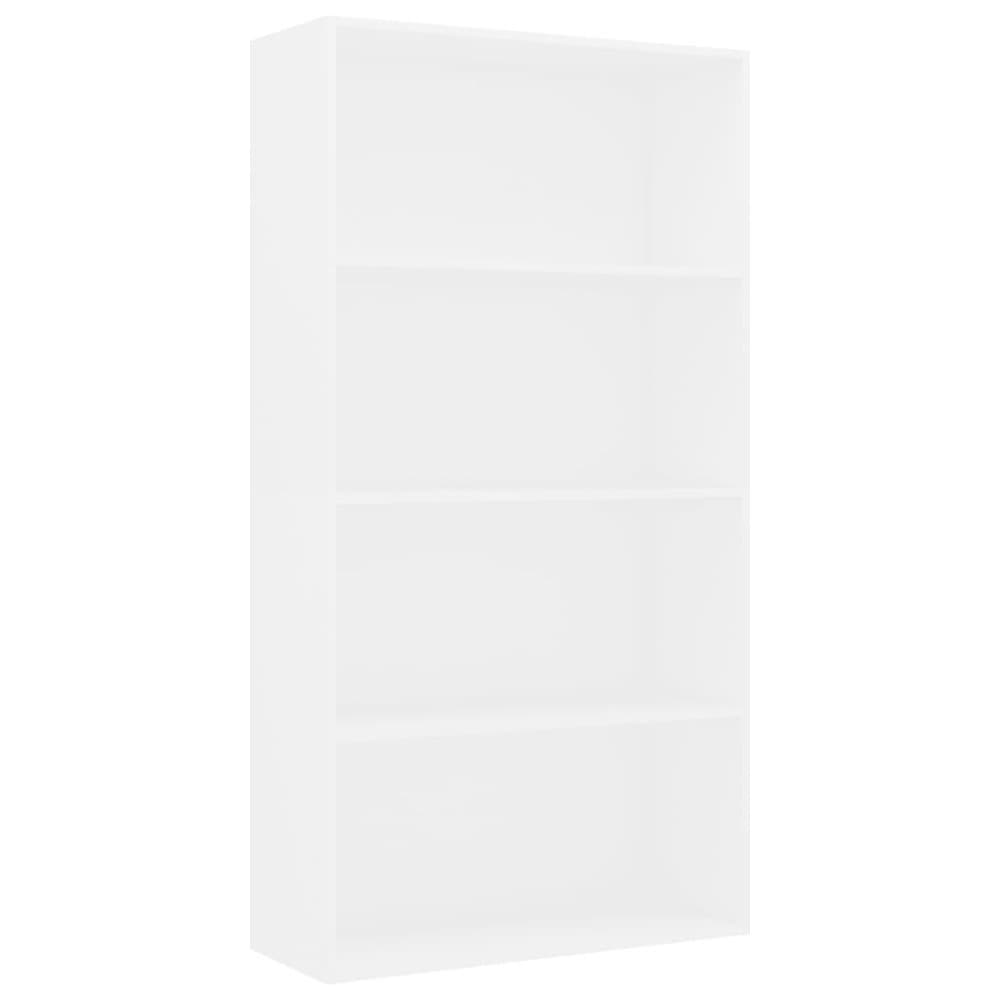 vidaXL 4-tasoinen kirjahylly valkoinen 80x30x151,5 cm lastulevy
