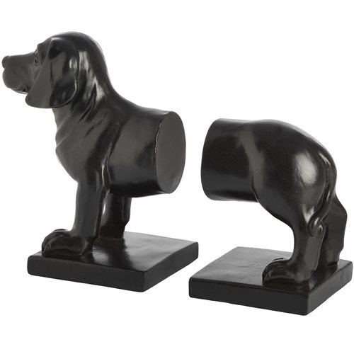 Bild av Hill Interiors Black Dachshund Dog Book Ends
