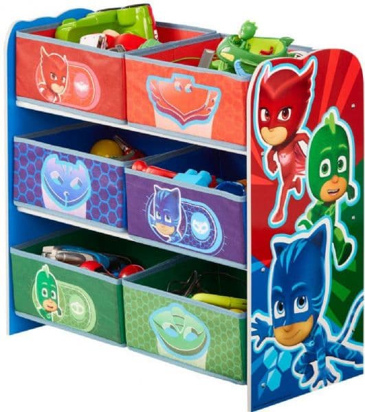 PJ Masks reol med 6 lådor