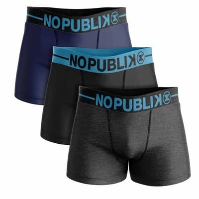 Kalsonger Boxer No Publik 3p - S-XXL 95% Kammad Bomull