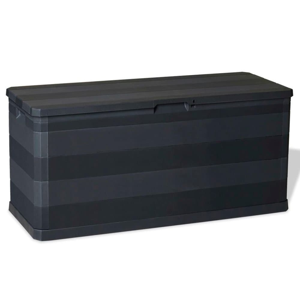 vidaXL udendørs opbevaringskasse sort 117 x 45 x 56 cm