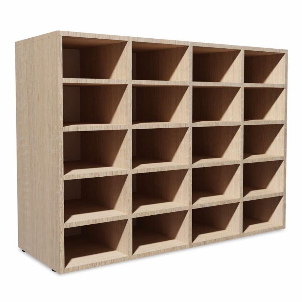 vidaXL Skohylle sponplate 92x33x675 cm eik