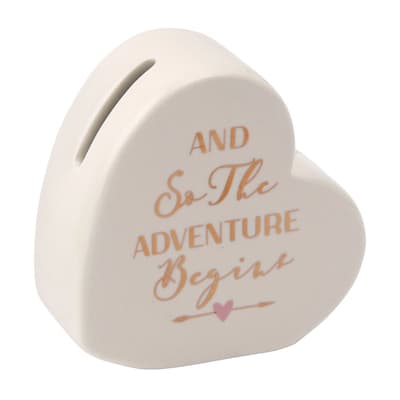 CGB Giftware CM And So The Adventure Begins Heart Money Bank