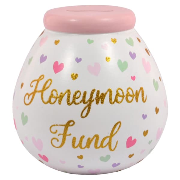 Pots Of Dreams Honeymoon Fund Ceramic Money Pot