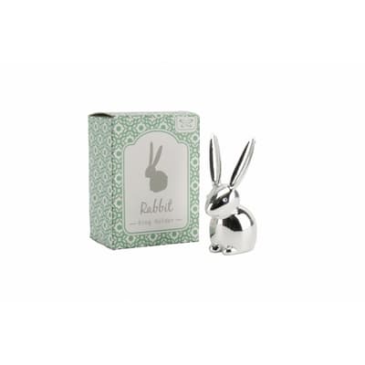 CGB Giftware Silver Rabbit Ring Holder