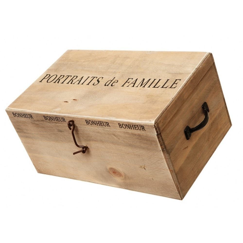 Wooden Portraits De Famille Photo Box