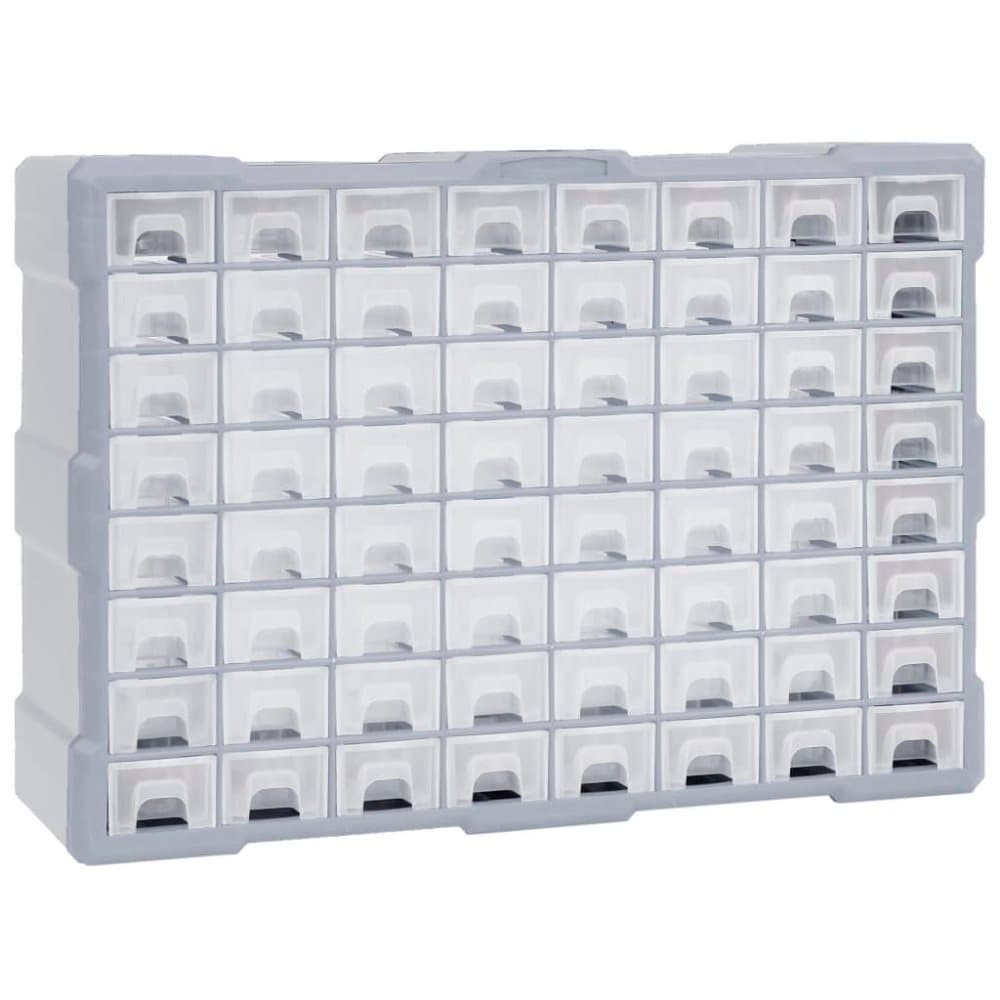 vidaXL Sortimentskap med 64 skuffer 52x16x37,5 cm