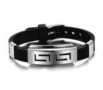 Armband viking rostfritt stål silikon klockarmband