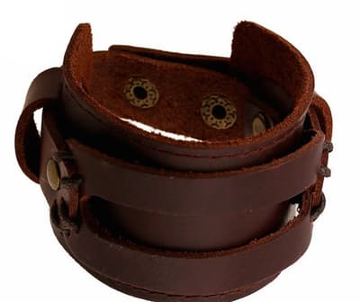 Herrarmband äkta läder handgjord. | Bred Unisex