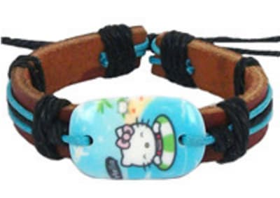 Läderarmband Hello kitty