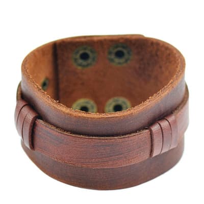 Herrarmband äkta läder handgjord. | Bred Unisex