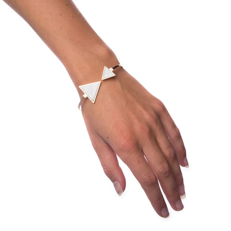 Armband White Marble - Triangle