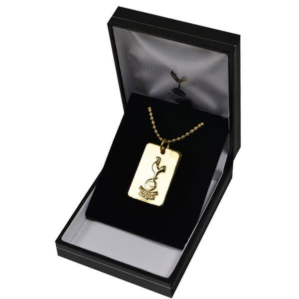 Tottenham Hotspur FC Official Gold Plated Football Crest Dog Tag & Chain