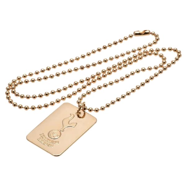 Tottenham Hotspur FC Official Gold Plated Football Crest Dog Tag & Chain