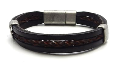 Herr Armband Ko-läder Magnet