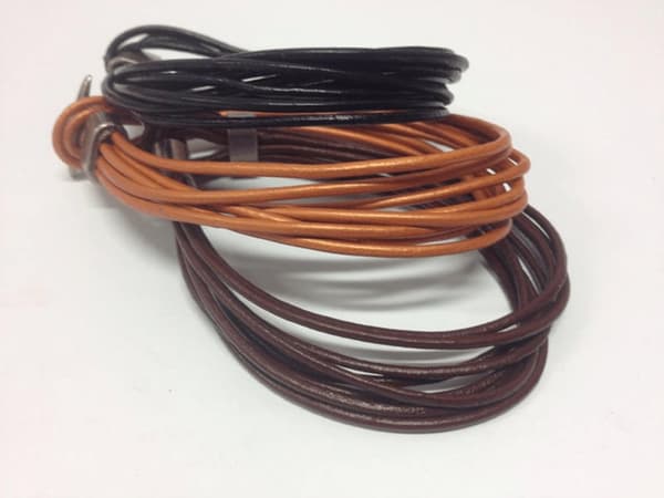 Armband ankarspänne med flera remmar i PU läder - 3 färger DarkBrown