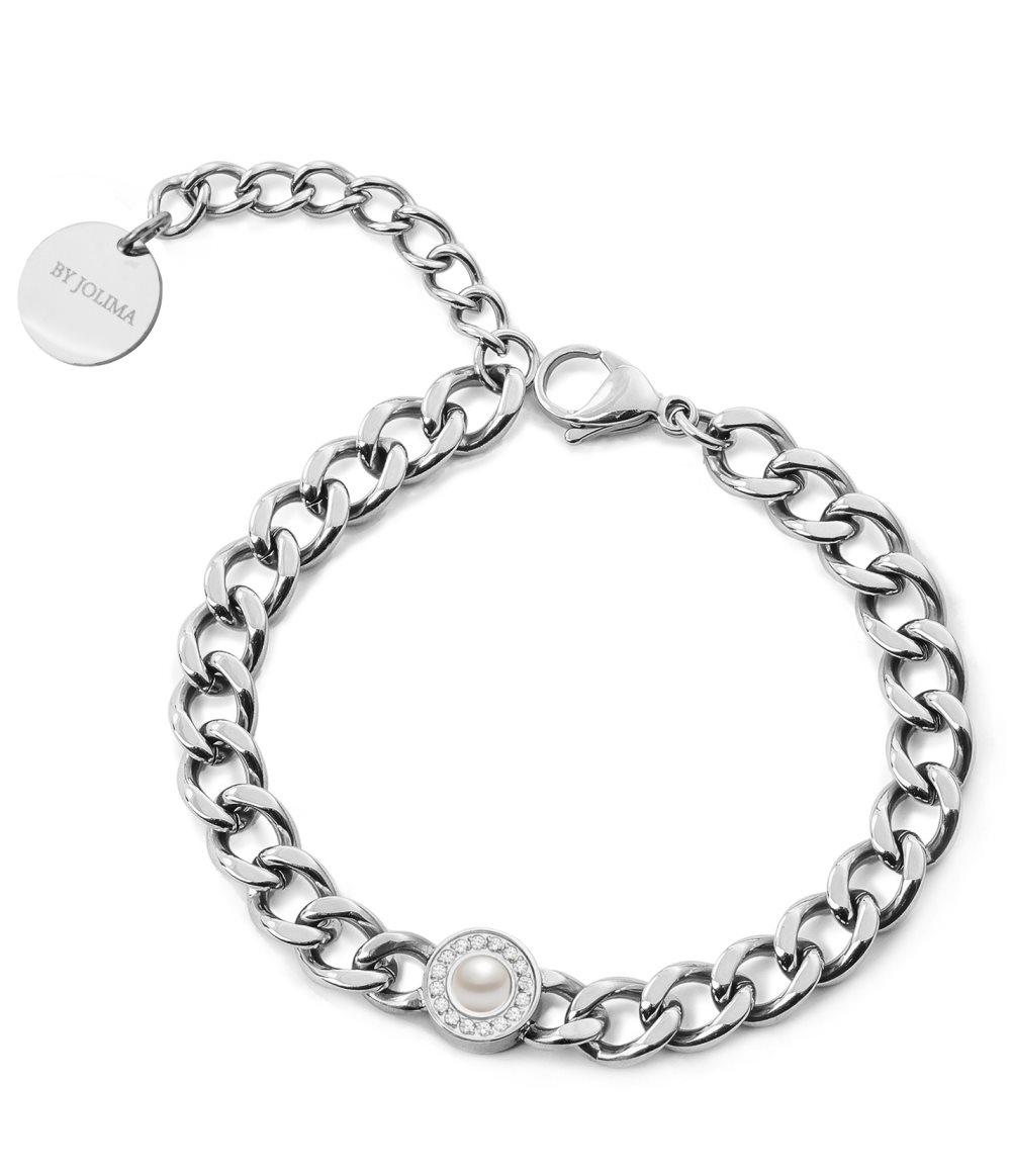 Belize Bracelet, Pearl Silver