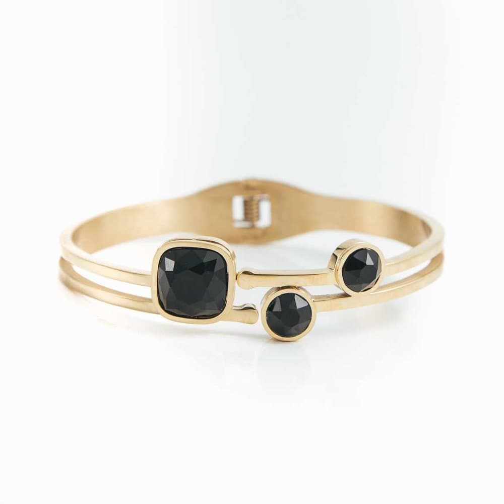 Belle Crystal Armband, Black gold