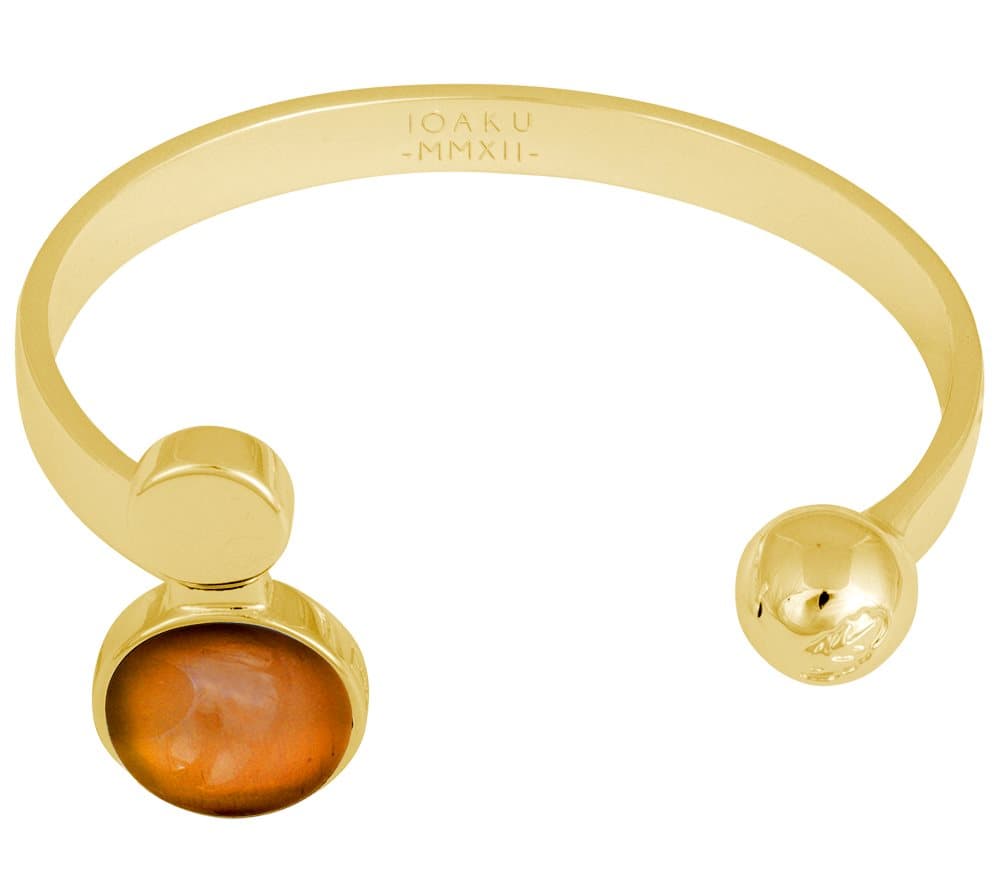 Ioaku Moon Cuff Alloy Gold/Conjac
