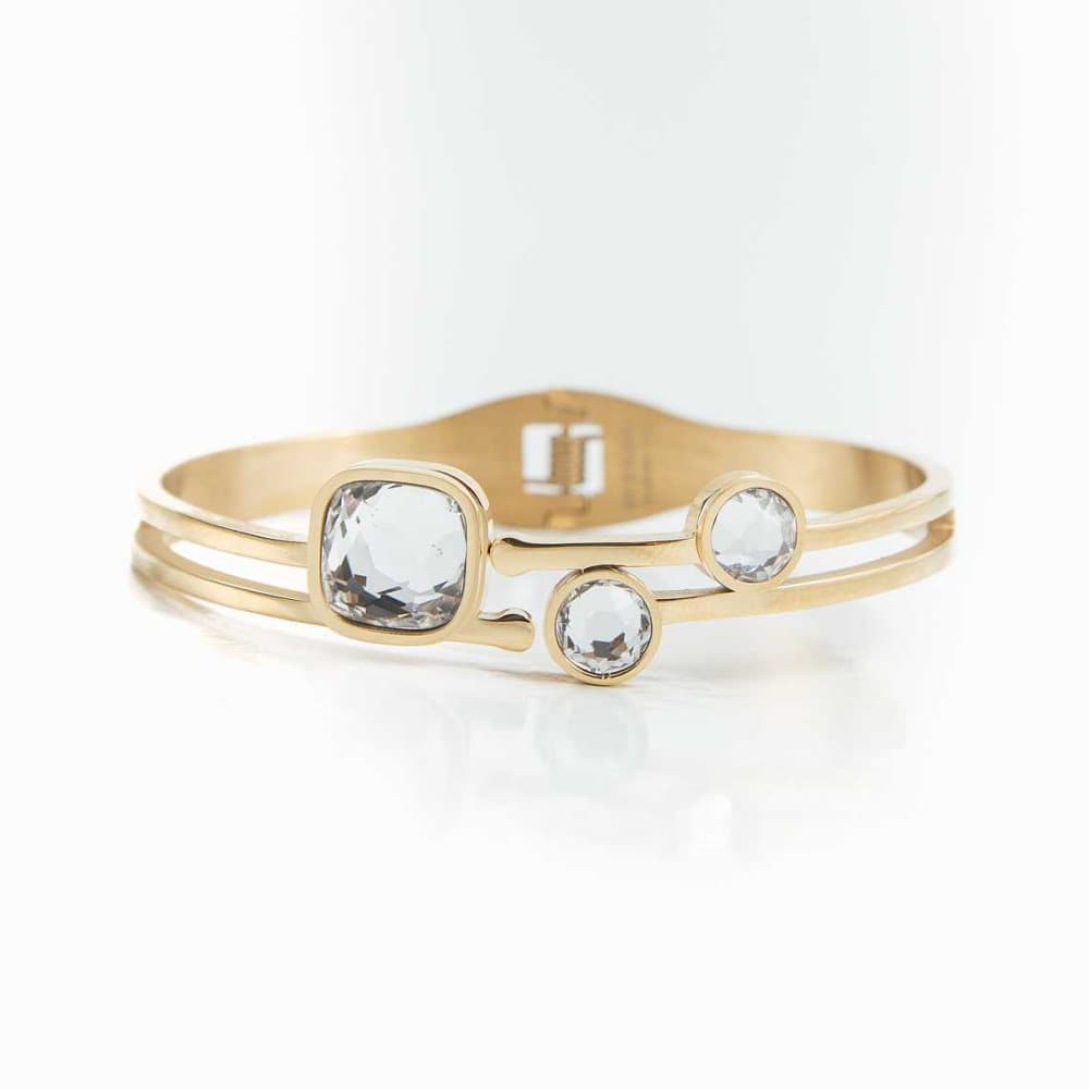 Belle Crystal Armband, Crystal Gold
