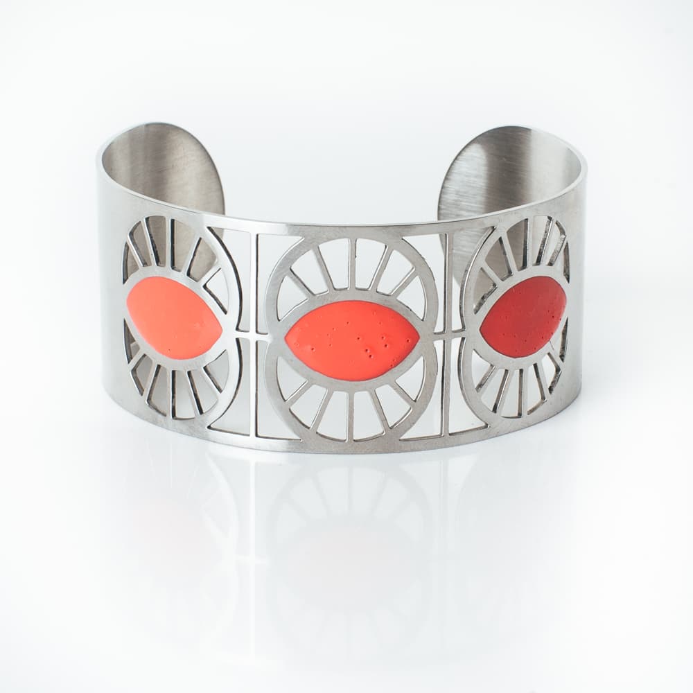 Cloé Armband, Red steel