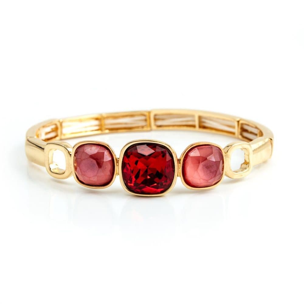 Glam Armband, Siam milky gold
