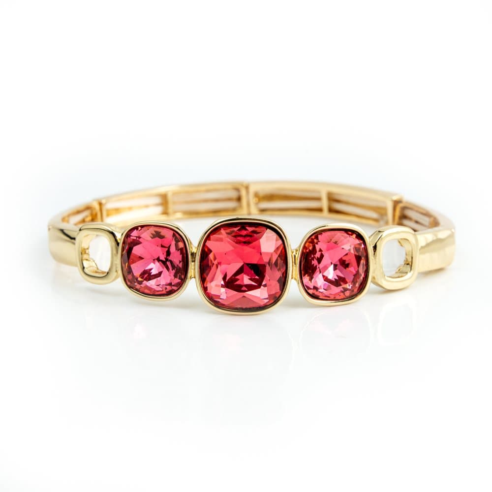 Glam Armband Armband, Fuchsia gold