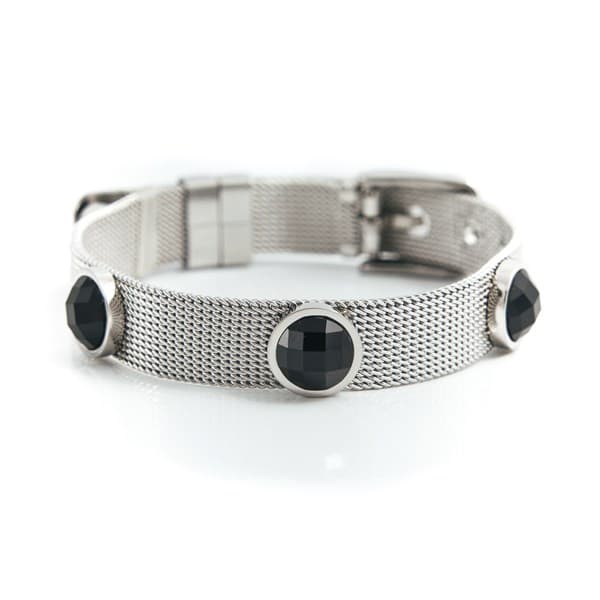Adele Crystal Armband, Black silver