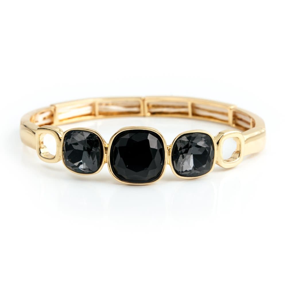 Glam Armband Armband, Black/Smoke gold