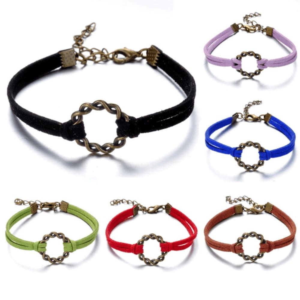 Armband med symbolen "Flätad ring" i metall - Flera färger