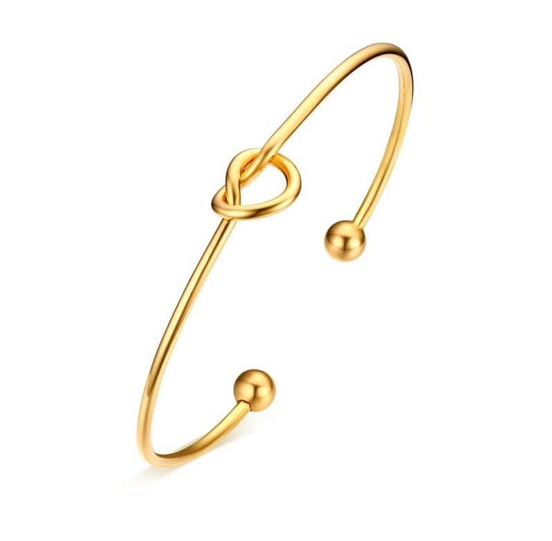 Guldpläterat armband med knut