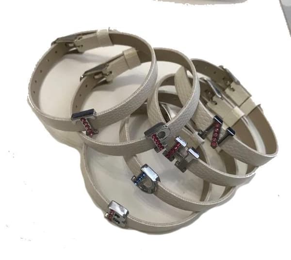 vit bälte armband söt berlock strass P