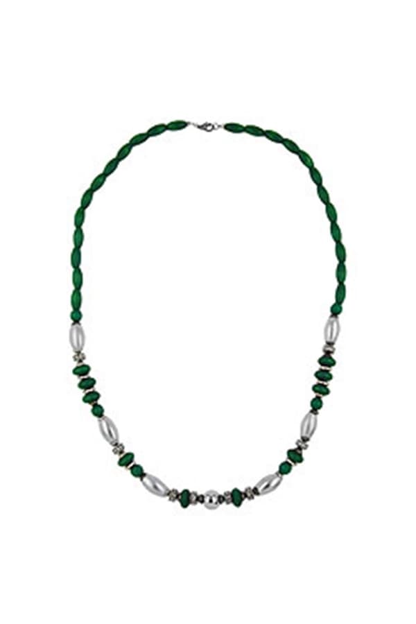 Necklace Wood Green Chrome Matte - GL05564