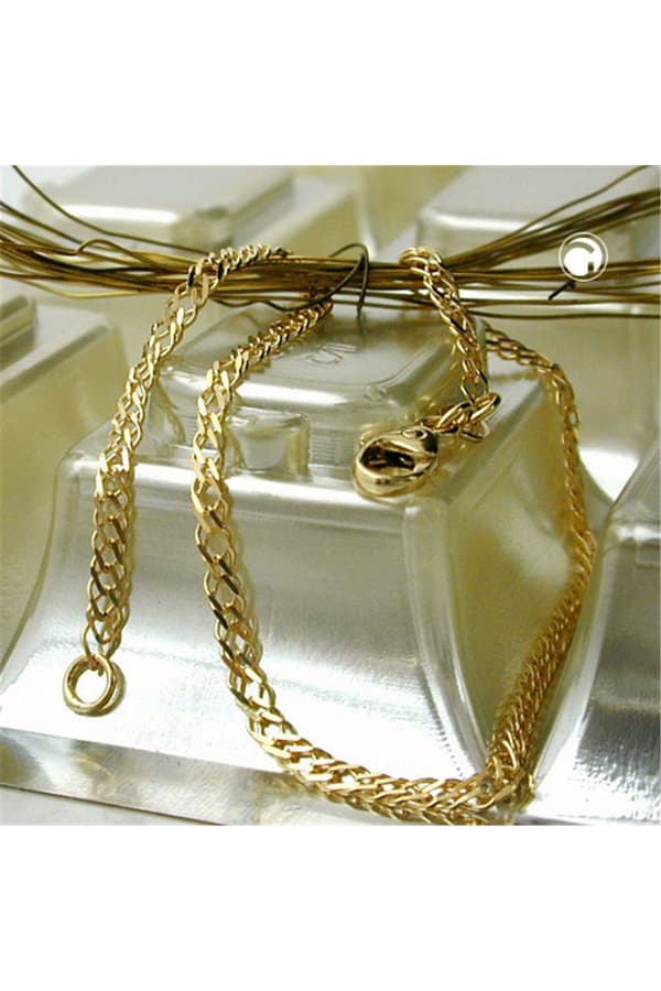 Bracelet 2.2mm Twin Curb Chain 14k Gold 19cm - GL503001-19