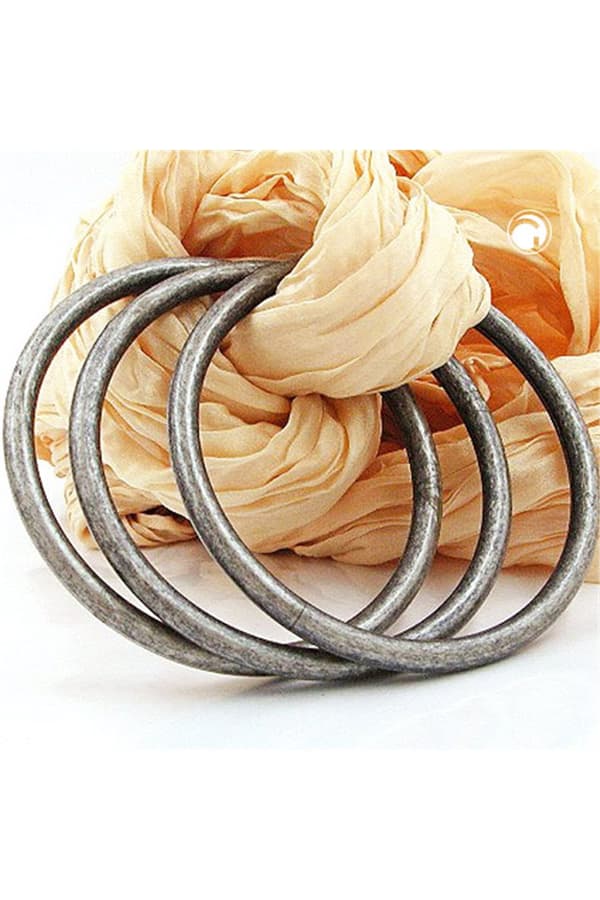 Set Of 3 Bangles Antique Silver - GL01476