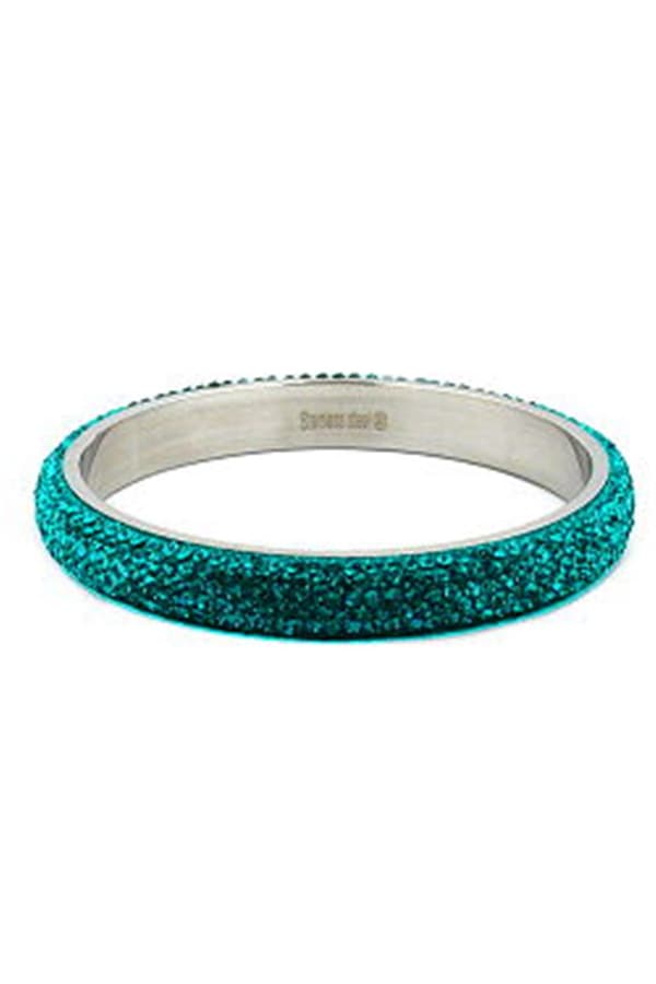 Bangle 6 Row Glass Crystals Turquoise - GL01263