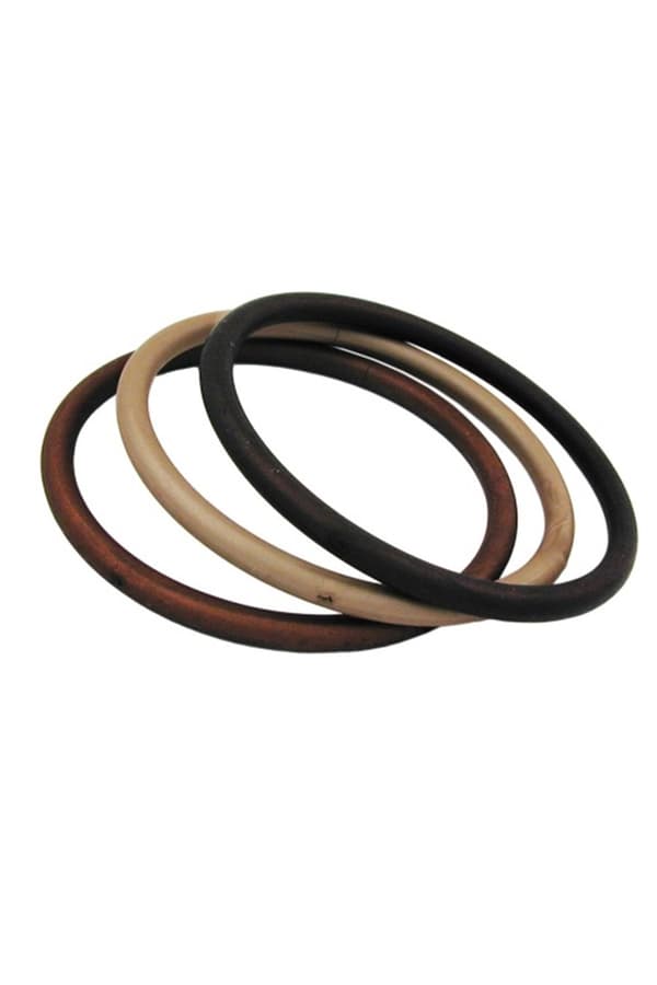 Set Of 3 Bangles Brown Matte - GL01166