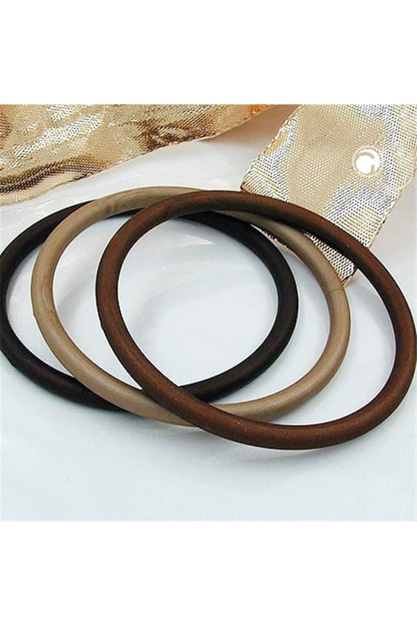 Set Of 3 Bangles Brown Matte - GL01166