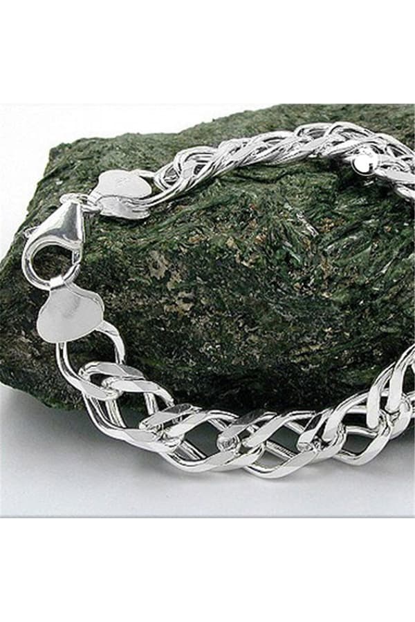 Bracelet Double Rombo Chain Silver 925 21cm - GL103007-21